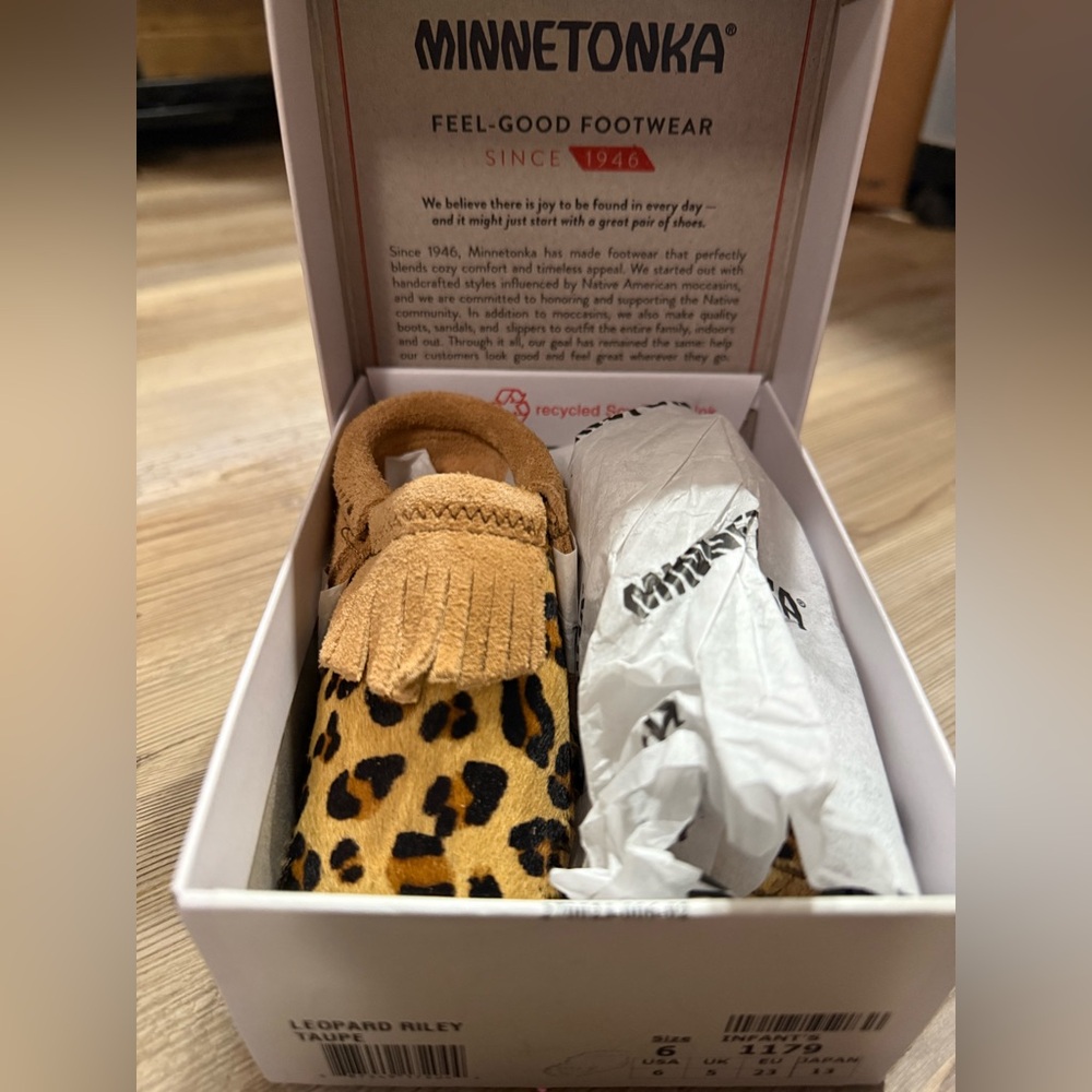 Minnetonka Tan Baby Moccasins